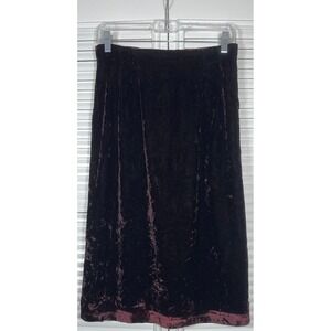 SK & Company Vintage Velvet Back Slit Made In Ireland Skirt Size‎ 12 *READ*